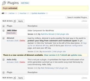 Wordpress Plugin Active_Deactive